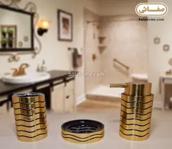 سرویس بهداشتی 3 تکه طلایی طرح موج - صفاهوم