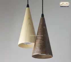 چراغ آویز چوبی انگاره طرح سرنا - صفاهوم
