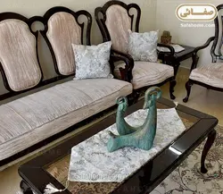 رومیزی جلومبلی 4 تکه پتینه آبی - صفاهوم