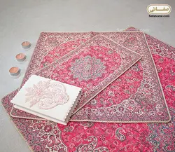 سجاده و جانماز ترمه هاشمی کد 24 صورتی تیره - صفاهوم
