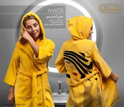 حوله تن پوش پودایران طرح پامچال - کالای خواب، حمام و جهیزیه صفائی