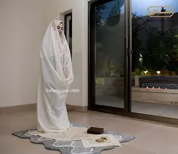 چادر نماز و مقنعه عروس مدل تسنیم - صفاهوم