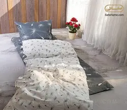سرویس تشک مهمان یک نفره 6 تکه طرح قاصدک طوسی - صفاهوم