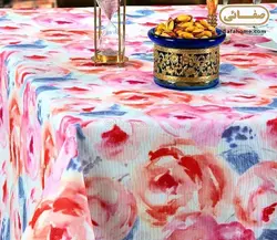 رومیزی سفره ای متری پانوکتان رزین تاژ طرح رزالین - صفاهوم