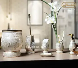 سرویس بهداشتی 6 تکه رزین صدفی طرح Matilda - صفاهوم