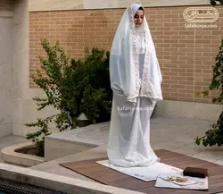 چادر نماز و مقنعه عروس مدل کوثر - صفاهوم