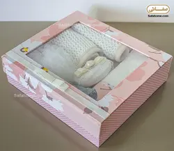 جعبه لوازم حمام گلدار گلبهی - صفاهوم