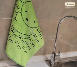 حوله آشپزخانه سبز طرح خرگوش - صفاهوم
