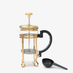 خرید فرنچ پرس طلایی 350 میلی لیتری کد 1010067 - قهوه سالیز