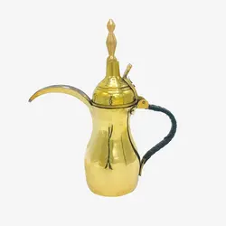 دله بغدادی برنجی با دسته چرمی سایز 9 کد 1030288