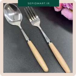 ست قاشق و چنگال دسته چوبی - فروشگاه اینترنتی سپیدمارت