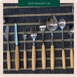 ست قاشق شربت خوری دسته چوبی - فروشگاه اینترنتی سپیدمارت