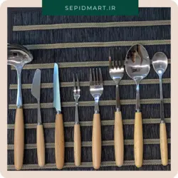 ست قاشق شربت خوری دسته چوبی - فروشگاه اینترنتی سپیدمارت