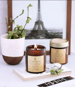 شمع معطر شیشه ای کافی