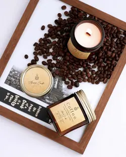 شمع معطر شیشه ای کافی