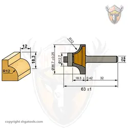 تیغ اور فرز بانکی R12 اتنسی (شفت 8)