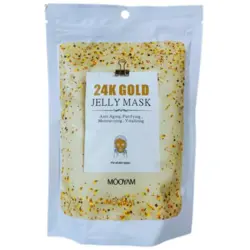ماسک هیدروژلی ضد پیری پوست عصاره طلا ۲۴ عیار برند مویام MOOYAM