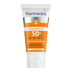 کرم ضد آفتاب بی رنگ SPF 50 برند فارماسریز PHARMACERIS