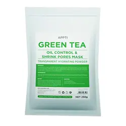 ماسک پودری هیدروژلی جوانساز عصاره چای سبز برند آپتی APTTI