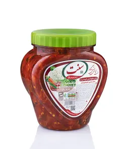 ترشی سس گوجه ای حبه ای  تند(اهوازی) (650 گرمی)