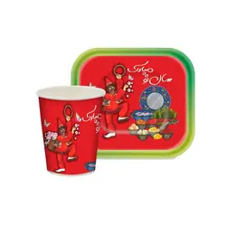 پیش دستی و لیوان تم عید نوروز مدل STBT484