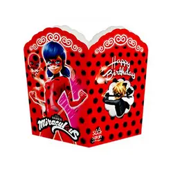 پاپ کورن تم تولد دختر کفشدوزک مدل STBT122