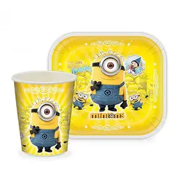 پیش دستی و لیوان تم تولد مینیون مدل STBT241