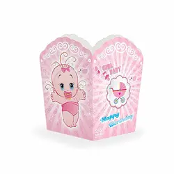 پاپ کورن تم تولد بی بی دختر مدل STBT358