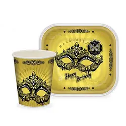 پیش دستی و لیوان تم تولد بالماسکه مدل STBT629