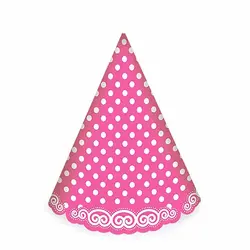 کلاه تم تولد صورتی خال سفید مدل STBT905