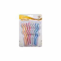 شمع کروم طرح ماکارونی مدل STC260 بسته 8 عددی