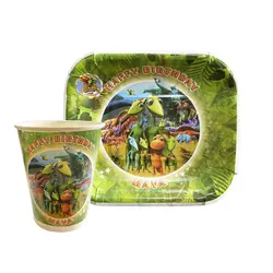 پیش دستی و لیوان تم تولد دایناسور مدل STBT1008