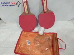 راکت پینگ پنگ دو تایی همراه سه توپ