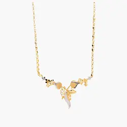 سرویس طلا 18 عیار زنانه مدل گل شیپوری کد ST0114