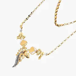 سرویس طلا 18 عیار زنانه مدل گل شیپوری کد ST0114