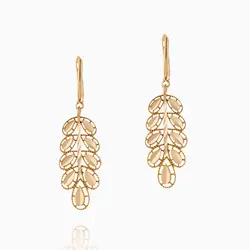 سرویس طلا 18 عیار زنانه مدل گلبرگ کلاسیک کد ST0039