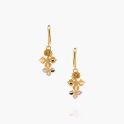 سرویس طلا 18 عیار زنانه مدل گل زنگوله ای کد ST0113