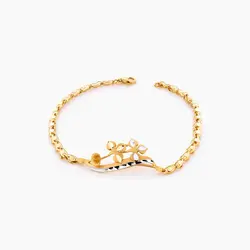 سرویس طلا 18 عیار زنانه مدل گل زنگوله ای کد ST0113