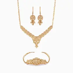 سرویس طلا 18 عیار زنانه مدل گلبرگ کلاسیک کد ST0040