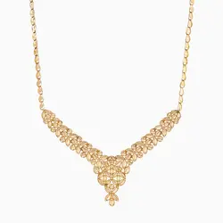 سرویس طلا 18 عیار زنانه مدل گلبرگ کلاسیک کد ST0040