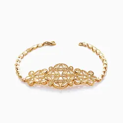 سرویس طلا 18 عیار زنانه مدل گلبرگ کلاسیک کد ST0040