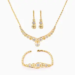 سرویس طلا 18 عیار زنانه مدل هندسی تراش خور کد ST0112