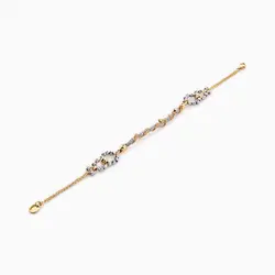 سرویس طلا 18 عیار زنانه زنجیری مدل آلبرنادو حلقه ای کد ST0056