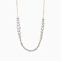 سرویس طلا 18 عیار زنانه زنجیری مدل آلبرنادو حلقه ای کد ST0056