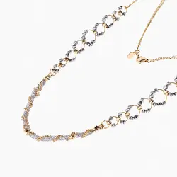 سرویس طلا 18 عیار زنانه زنجیری مدل آلبرنادو حلقه ای کد ST0056