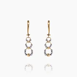 سرویس طلا 18 عیار زنانه زنجیری مدل آلبرنادو حلقه ای کد ST0056