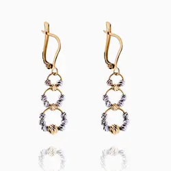 سرویس طلا 18 عیار زنانه زنجیری مدل آلبرنادو حلقه ای کد ST0054