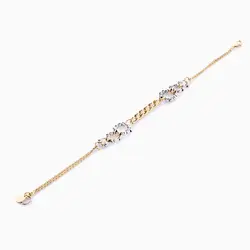 سرویس طلا 18 عیار زنانه زنجیری مدل آلبرنادو حلقه ای کد ST0054