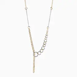 سرویس طلا 18 عیار زنانه زنجیری مدل آلبرنادو حلقه ای کد ST0054