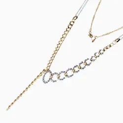 سرویس طلا 18 عیار زنانه زنجیری مدل آلبرنادو حلقه ای کد ST0054